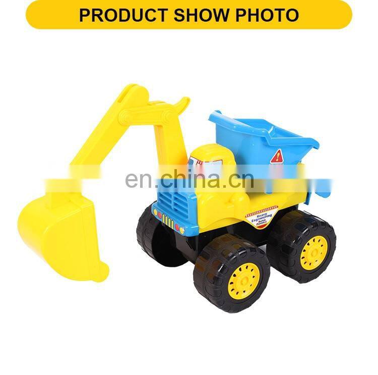 25 cm Solid Color Inertia Digging Engineering Truck Car