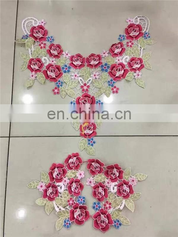 B-019 polyester collars simple lace neck designs embroidery embroidery applique