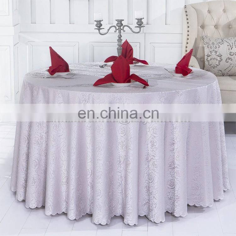 green jacquard Oval Table Cloth