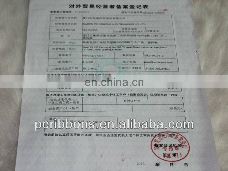 Foe ribbon with rhinestone