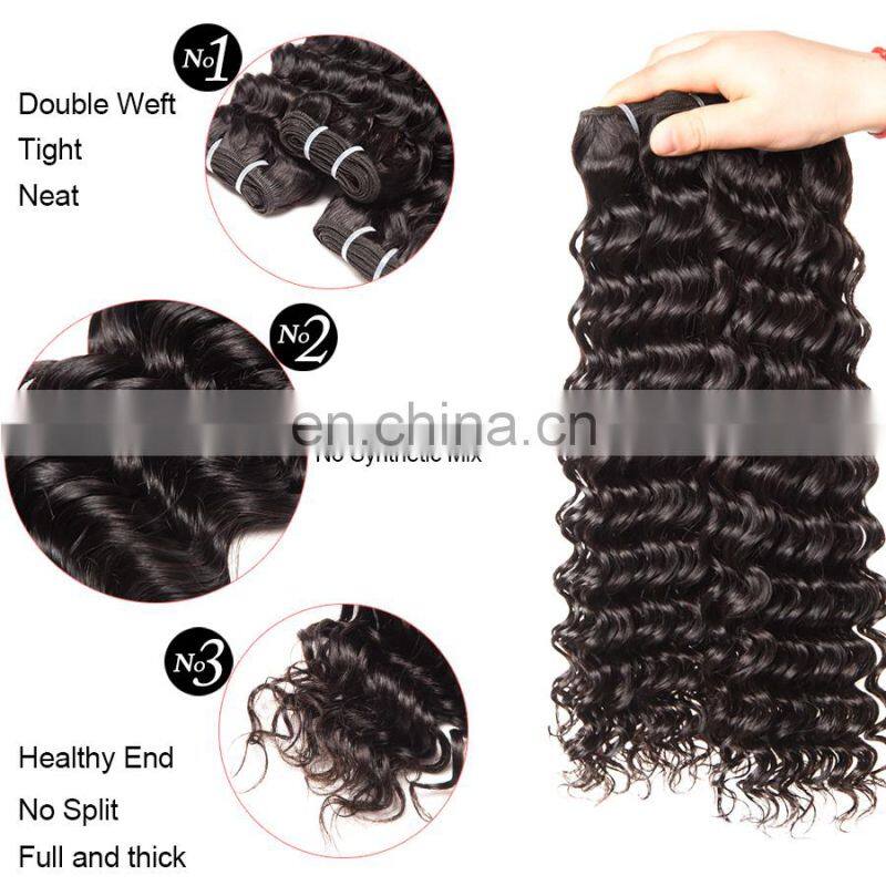 Human hair brazilian virgin hair wholesale weave with closure