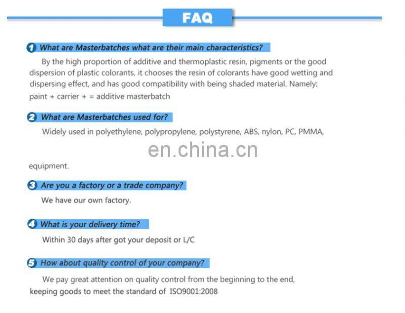 new style Plastic color masterbatch for blowing moulding