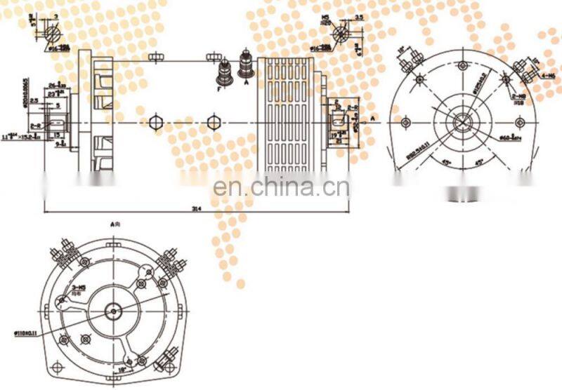 24V 1.1KW hydraulic motor dc