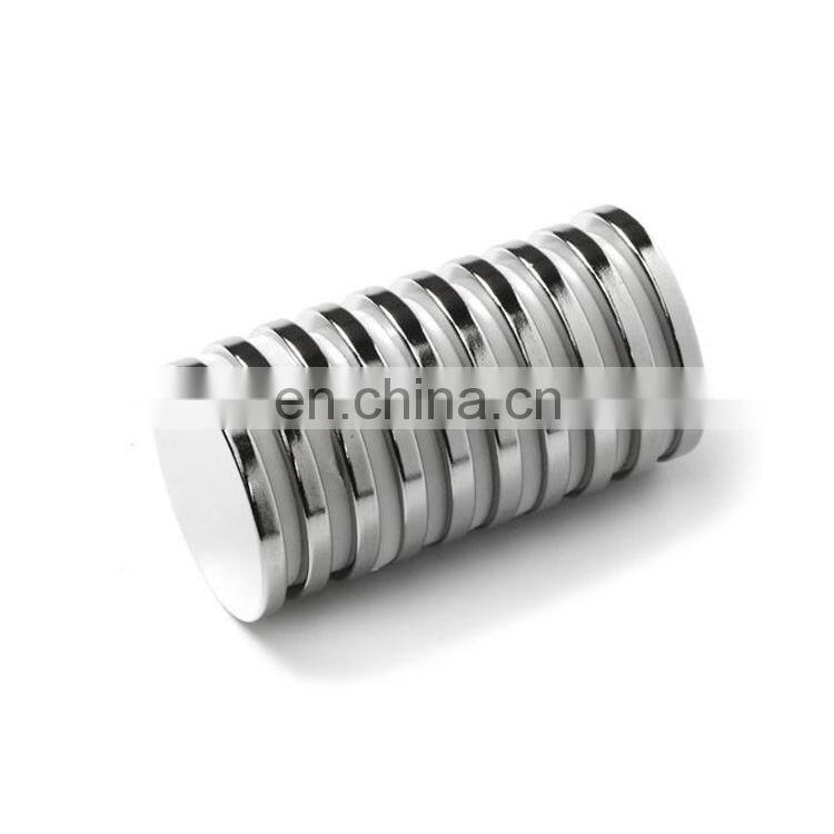 OEM N52 round shape magnetic NdFeB industrial magnet sheets diametrical neodymium magnets