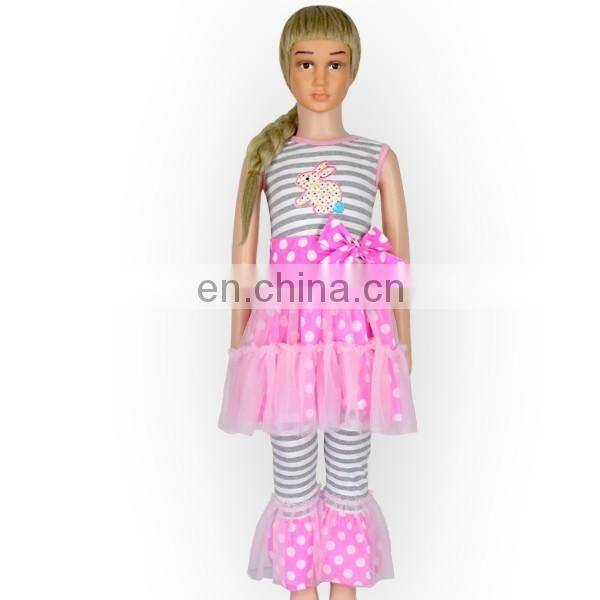 Easter Boutique Outfits Girls Maxi Dress Flared Pants Design Wholesale Beautiful Children Dress