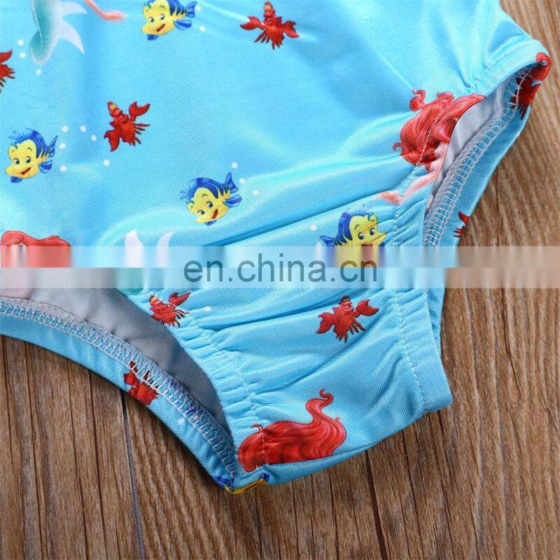 2018 Girls Swimwear Girl SwimSuit Ruffle Rompers for Kids