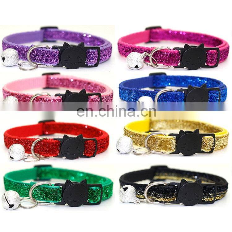 Wholesale Manufacturer Adjustable Soft High Quality Nylon Luxury Custom Pet Dog Collar For Dog With Bell Dog Collar