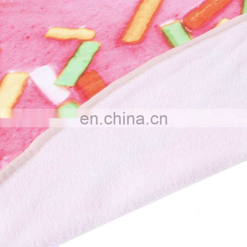 Hot Selling Funny 3D Printed Pink Donut Beach Towel Blanket 47Inch