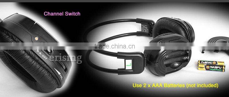 Erisin ES016 IR Stereo Cordless Wireless Earphone Dual Channels