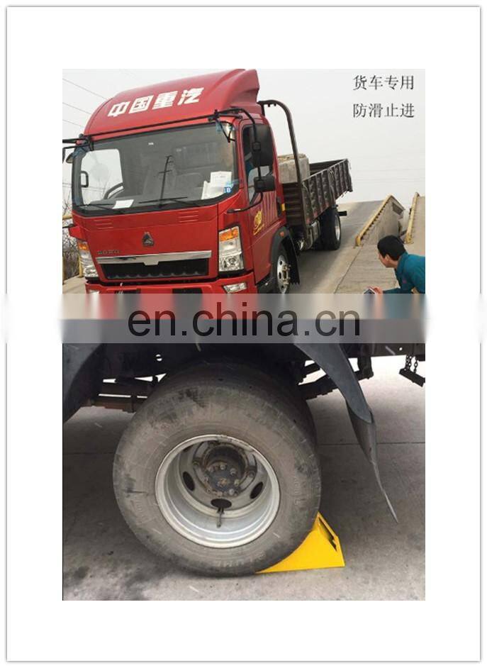 Yellow plastic car wheel block wheel stop