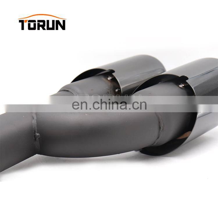 New style Universal carbon auto angle cut exhaust tip for porsche 10-14 Cayenne 958 Round Chroming Black