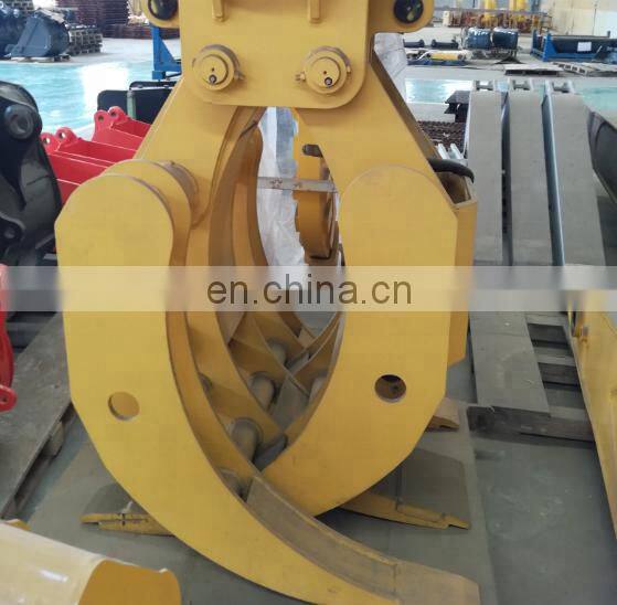 good quality 20ton grab bucket for excavator for grabbing timber log wood stone