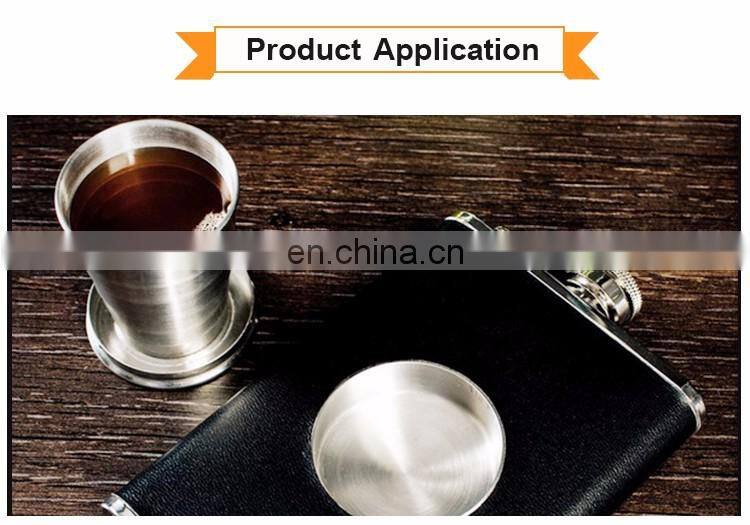 Stainless Steel Collapsible Cup with Keychain, Camping Folding Cup