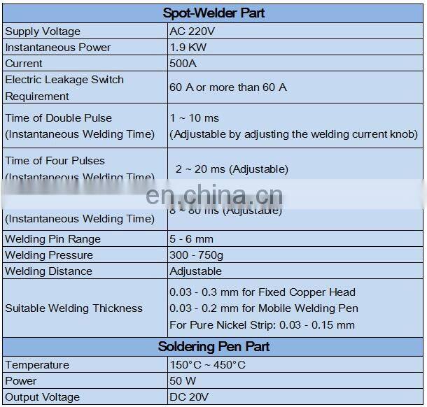 3 In 1 220V SUNKKO 709AD+ Pulse Battery Spot Welder For 18650 Battery Pack Welding+70B Welding Pen