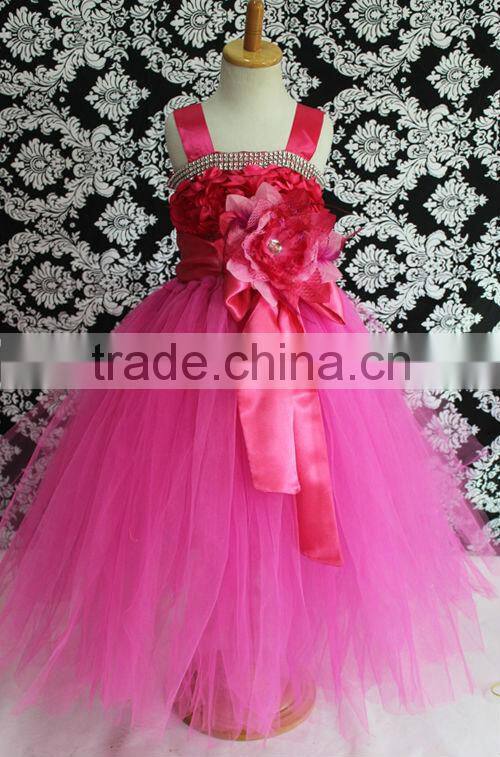 Red Rosette Toddler Girls Special Occasion Dress Tea Party Dress