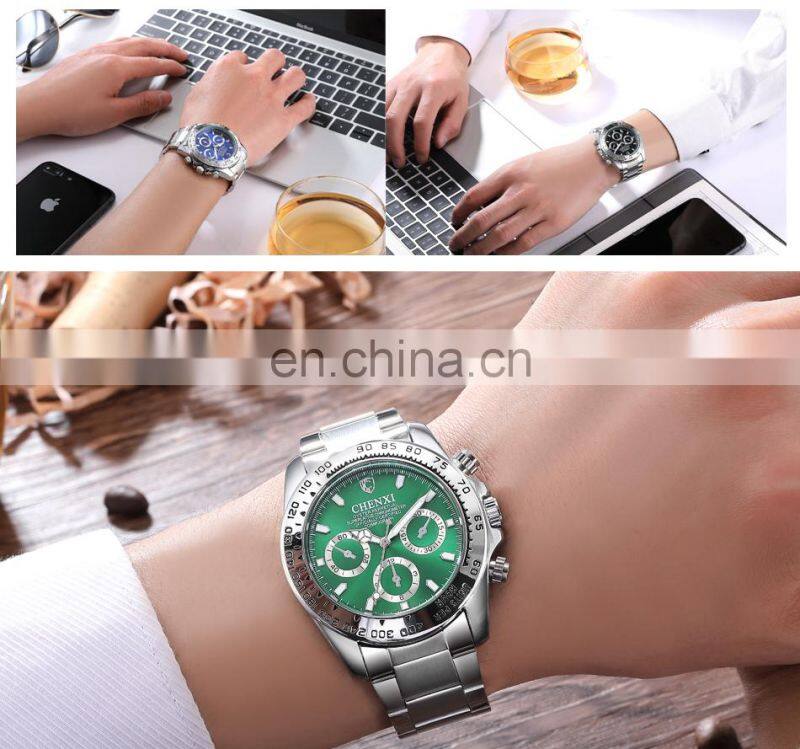 CHENXI 086A Man Quartz Wrist Watch Luxury Stainless Steel Gold Plated watch luxury Men