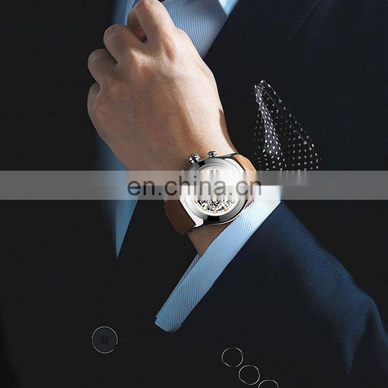 Biden 0149 Designers Men Automatic Mechanical Wrist Watch Custom Logo Three Dial Fashion Leather Watches form China