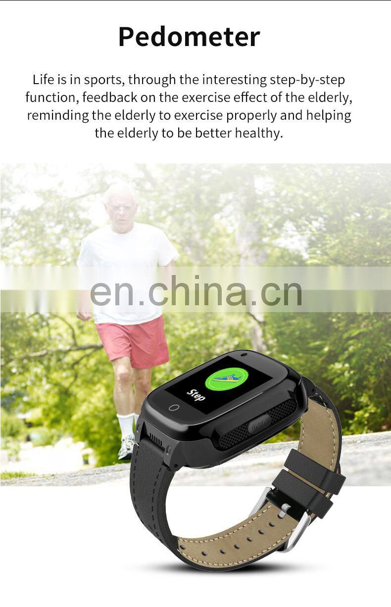 4G Video call elderly smart wristwatch, SOS anti-lost emergency alarm with heart rate remote monitor pedometer camera smartwatch
