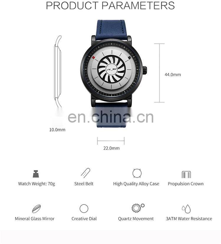 SINOBI China New Arrival Genuine Leather Belt Watch Rotating Dial Watches Professional Manufacturer OEM Watch