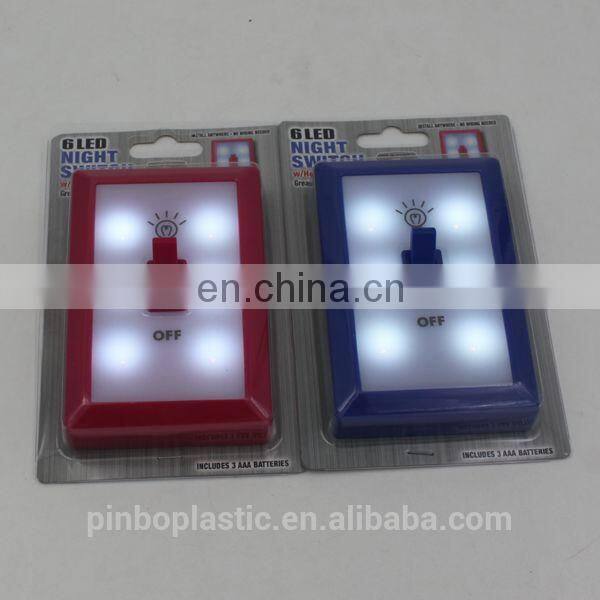 New Switch Shape Kids Room Night Light With Hook&Loop Adhesive Strips