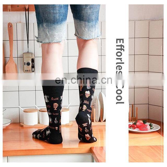 Wholesale Full Custom Cotton Men Colorful Funny Happy Funny Socks