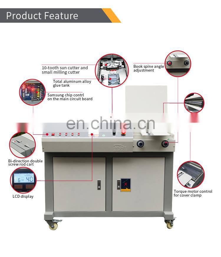 SPB-55HA4 Low Price 280 Books/Hour A4 Manual Glue Exercise Book Binding Machine