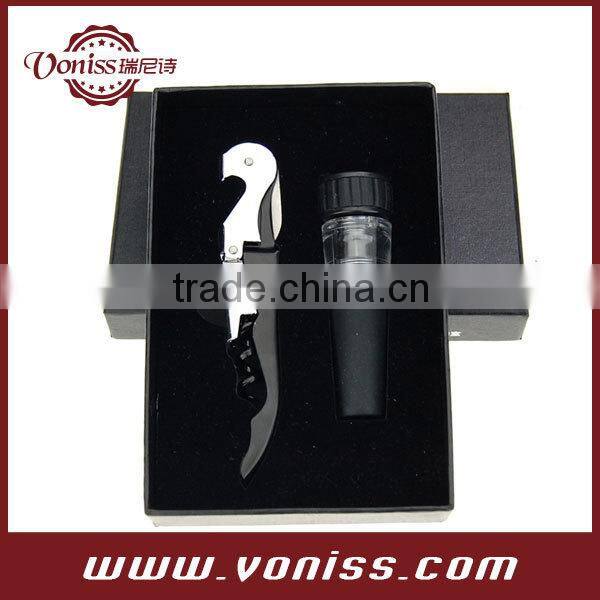 Wine Waiter's Friends Corkscrew Opener, Wine Vacuum Stopper Gift Set, Promotional Gift Set