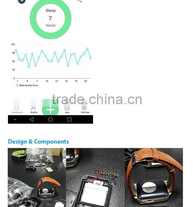 2015 factory wholesale leather smartwatch with cheap price