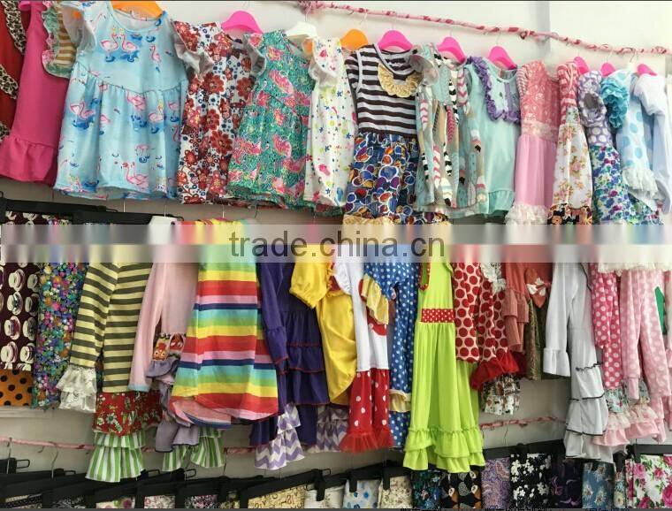 Girls fancy 2016 girls stripe print dress wholesale children boutique clothing children july 4th outfits giggle moon remake