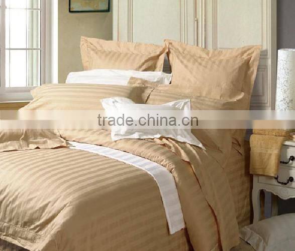 250tc polycotton bedding fabric in white stripe for hotel sheet set