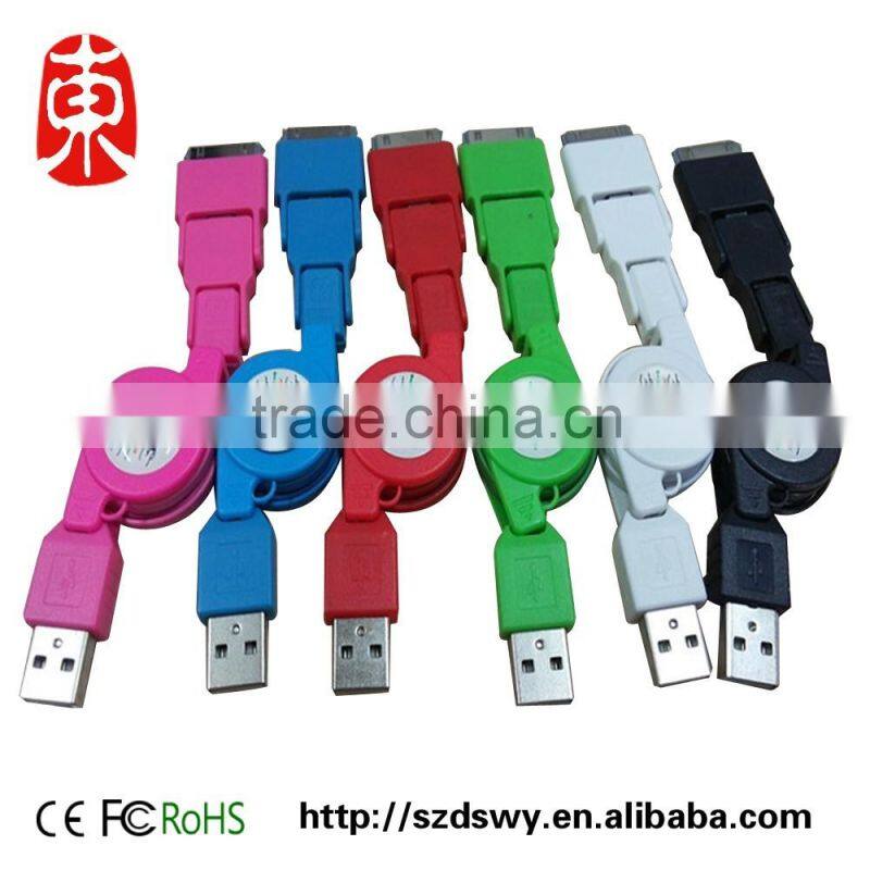 3 in 1 usb data cable sync charger Telescopic line Retractable usb cable for iPhone 5 5s 6 plus