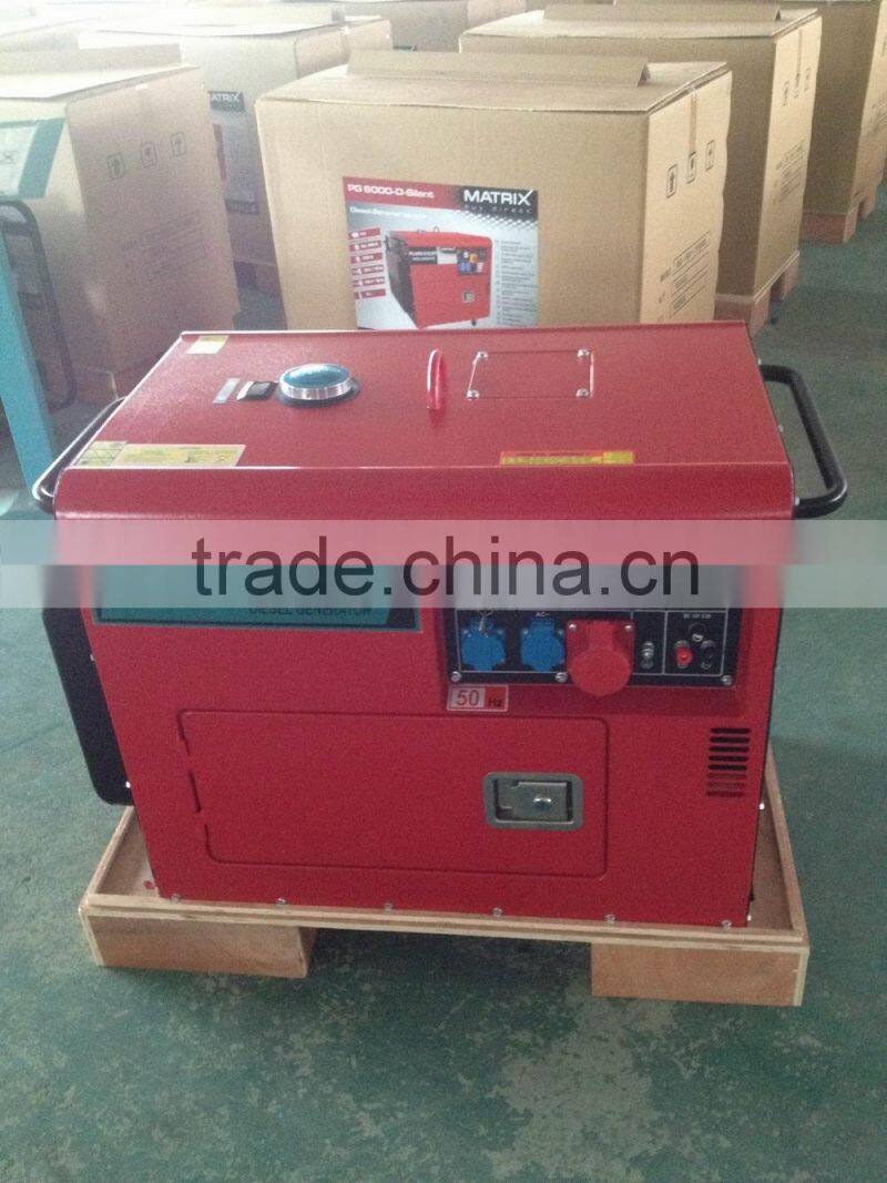 Super silent portable diesel generator with trolley hot sale 4KW 5KW 6KW