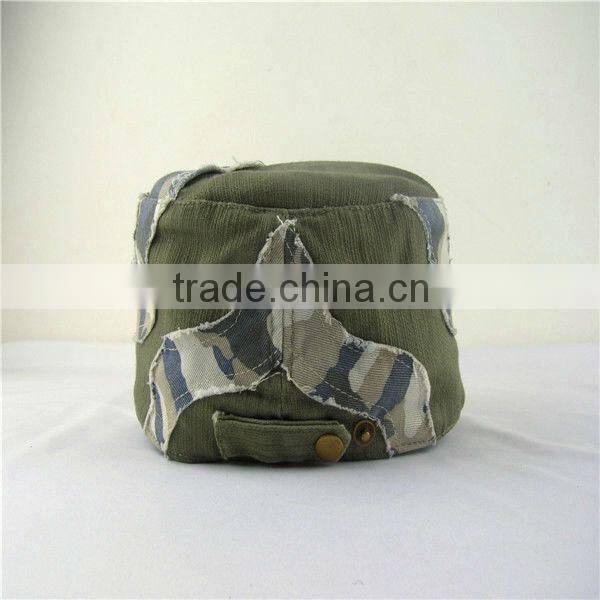 100%polyester flat cap patchwork