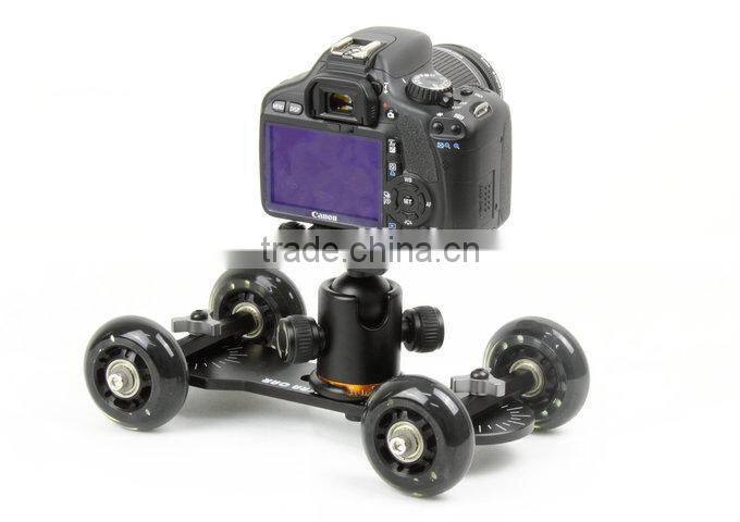 Professional Photography Dolly Rail Cars For DSLR Camera magic arms other 1/4 "instruments black