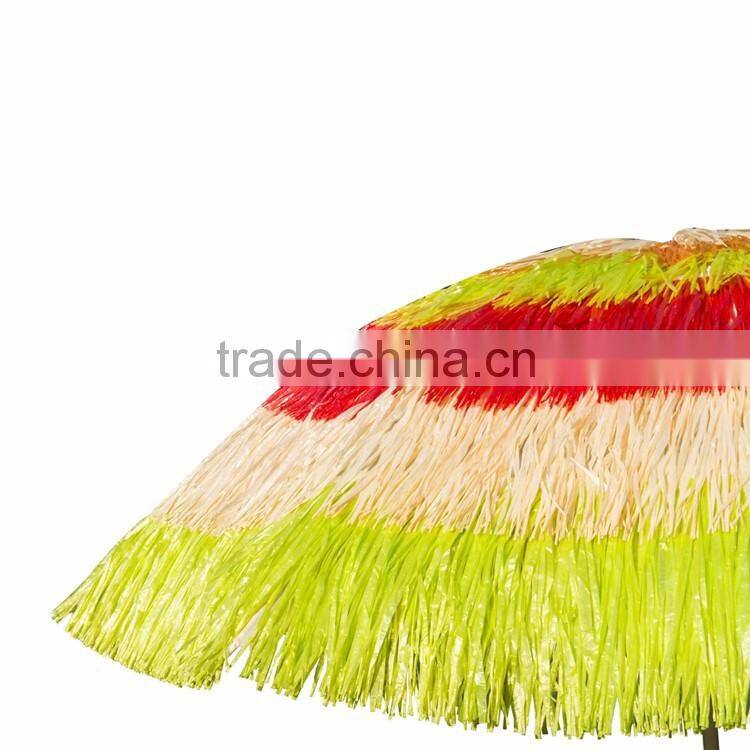 Outsunny Outdoor Straw Beach Patio Umbrella Parts Stand Mixed Color Umbrella Promotional