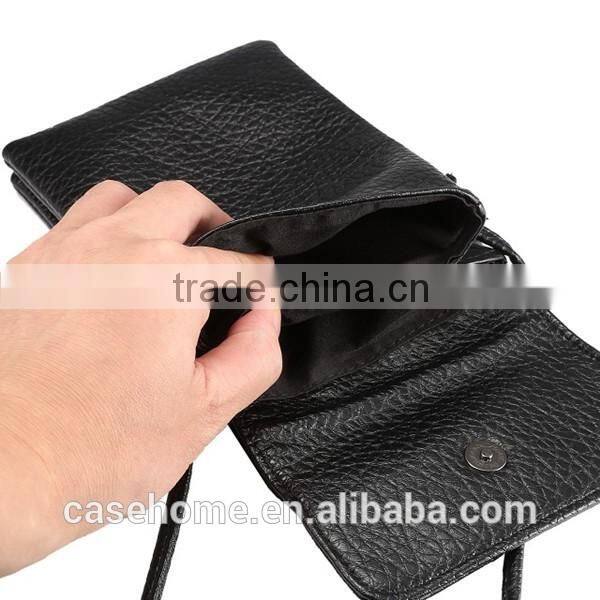 PU Material Shoulder Bag Universal Cover Case for Samsung Galaxy A8