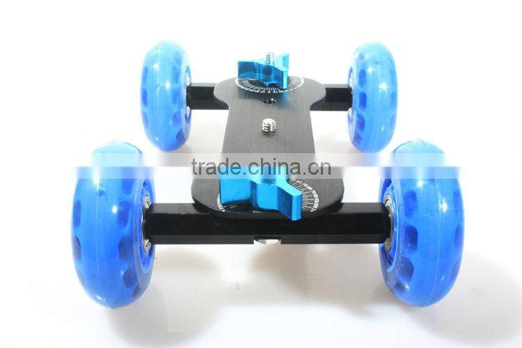 Blue Skater Dolly Table top slider Super mute for DSLR camera and Camcorders