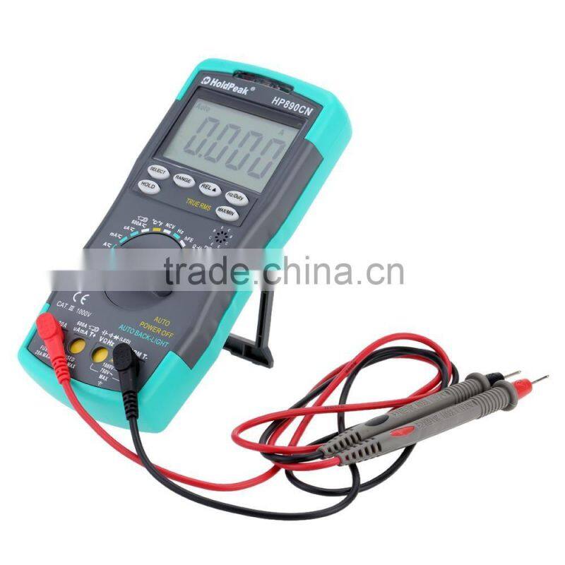HoldPeak HP-890CN HP890CN LCD Digital Multimeter DMM with NCV Detector DC AC Voltage Current Meter Resistance Diode Capaticance