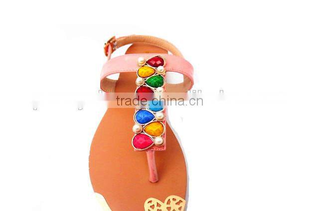 fashion lady fancy flat heel colorful slippers