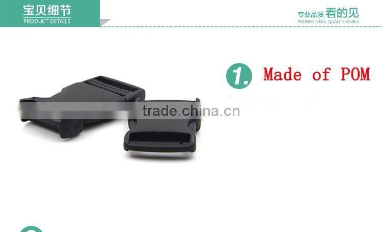 Black Plastic regulating buckle High Cost Performance Plastic Buckle for Bags&Belt in Different Sizes