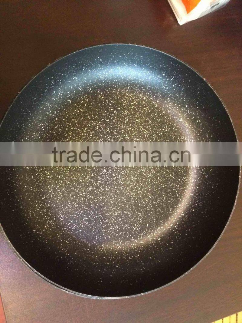 Forged/Pressed Soft-touch handle stone coating Aluminum non stick Fry pan marble coating