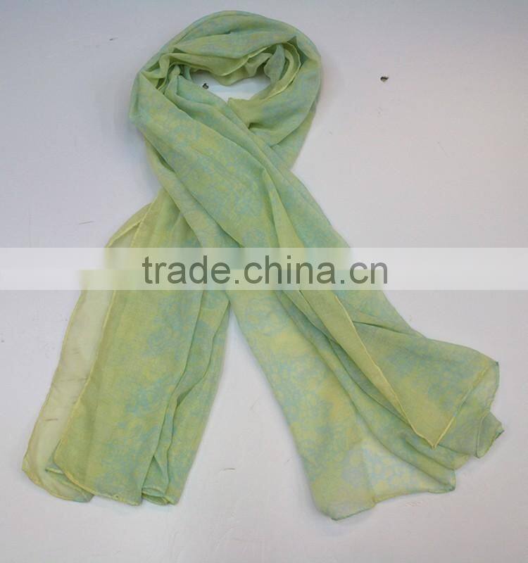 Spring scarf lady's 100 polyester scarf