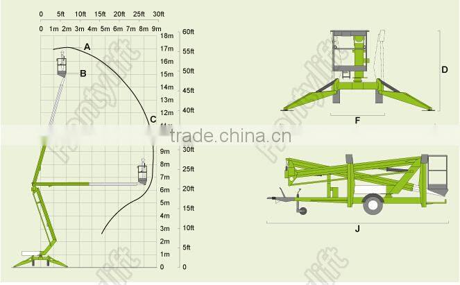CE certificate Mobile elevating platform articulated lift platform small boom lifts