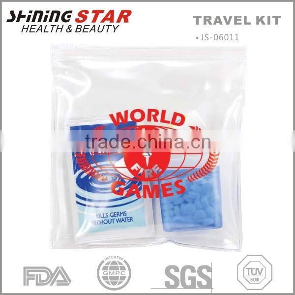 2015 new design travel kit with lipbalm and hand sanitizer gel