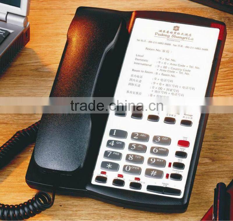 High Quality Professional Design Hotel Phone PY-8002+5 in Black Color