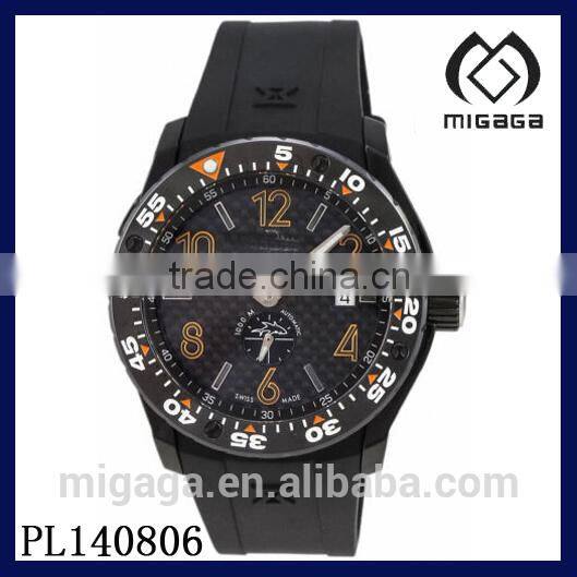 fashion Mens Sport Watch with Calendar*Battalion Chrono Sport Steel Mens Watch Calendar Rubber Strap