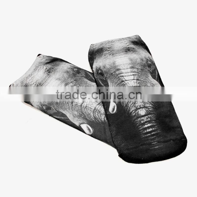 fashion muffin bears black high quality 3d digital full print colorful ankle socks sports unisex custom hot sale stretch spandex