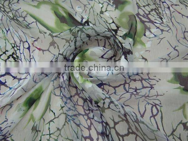 burnout silk visco satin fabric