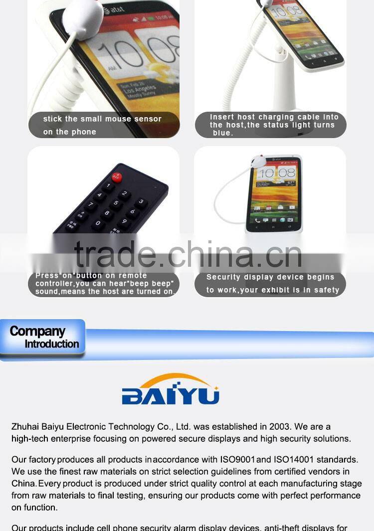 Adjustable cell phoen display alarm plastic security device