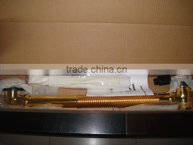 gold plate brass drainer used for bath overflow hole and waste drain hole